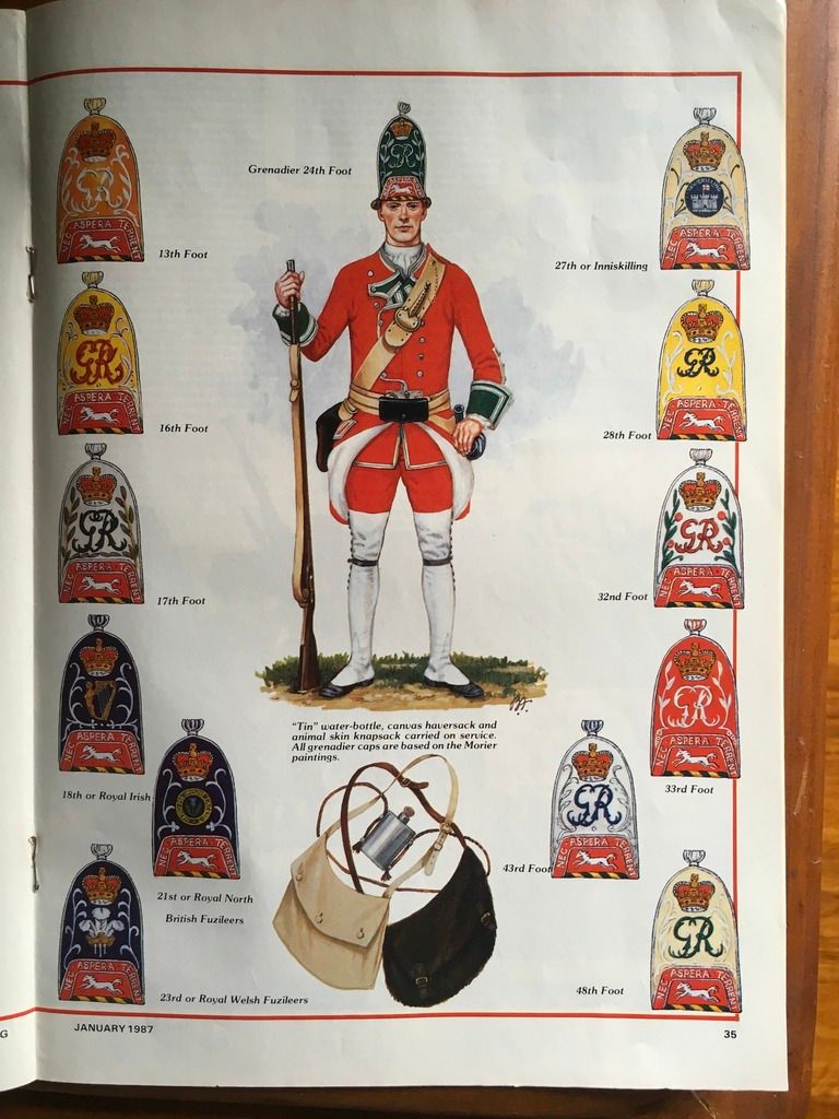 British Grenadier Mitre Cap, 2nd Regiment of Foot, circa 1740 Great